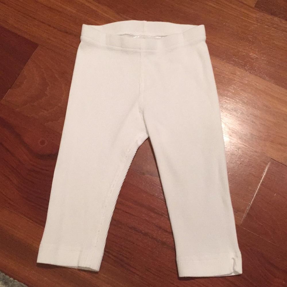 Hanna Andersson white ribbed capris size 100